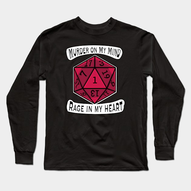 Natural One DnD Dice Long Sleeve T-Shirt by 20 Sided Tees